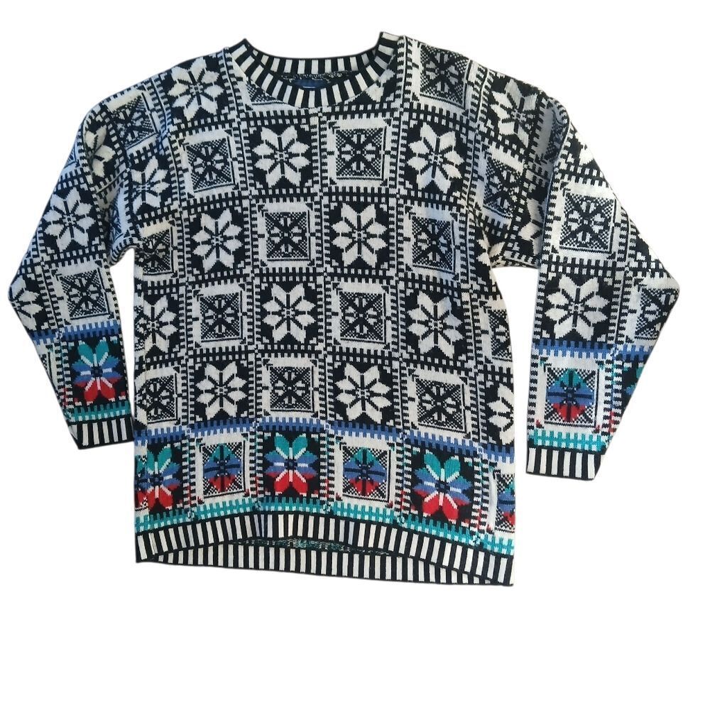 Vintage Best American Clothing Co. Knit Sweater Christmas Scandi Girl Cabincore - Picture 6 of 11